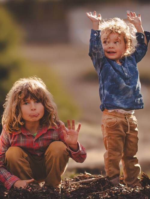 Children learning in nature